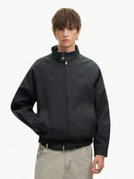 Reversible Houndstooth Collar Harrington Jacket 4