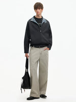 Reversible Houndstooth Collar Harrington Jacket 5