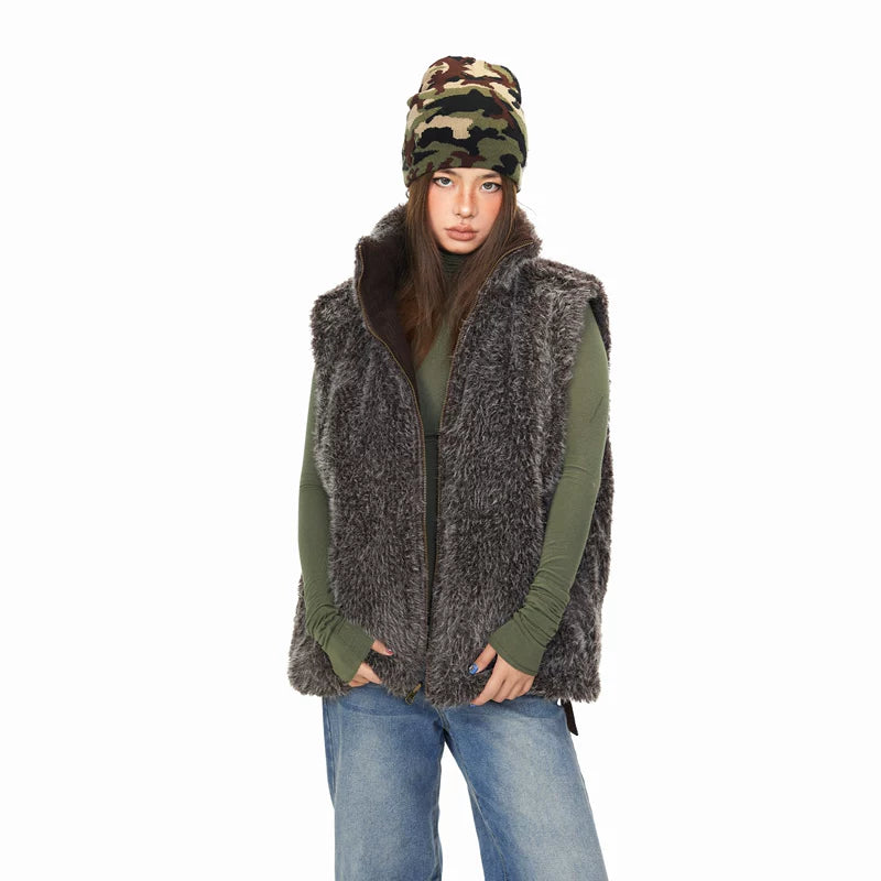 Reversible Sherpa Lined Corduroy Winter Vest 2