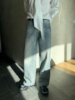 Rhinestone Starry Sky Straight Leg Jeans Pants 5