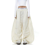 Rhinestone Striped Wide Leg Paratrooper Pants 3