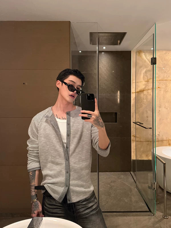 Ribbed Knit Raglan Sleeve Cardigan Sweater 3