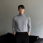 Ribbed Knit Turtleneck Sweater Slim Fit 2