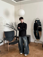 Ribbed Mock Neck Terry Pullover Top 5