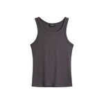 6028455161586,6028455161587,6028455161588, Ribbed Slim Fit Wide Shoulder Sports Vest