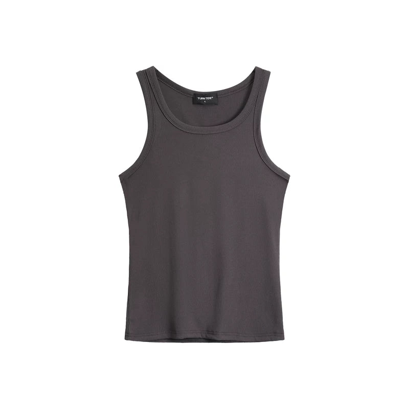 6028455161586,6028455161587,6028455161588, Ribbed Slim Fit Wide Shoulder Sports Vest