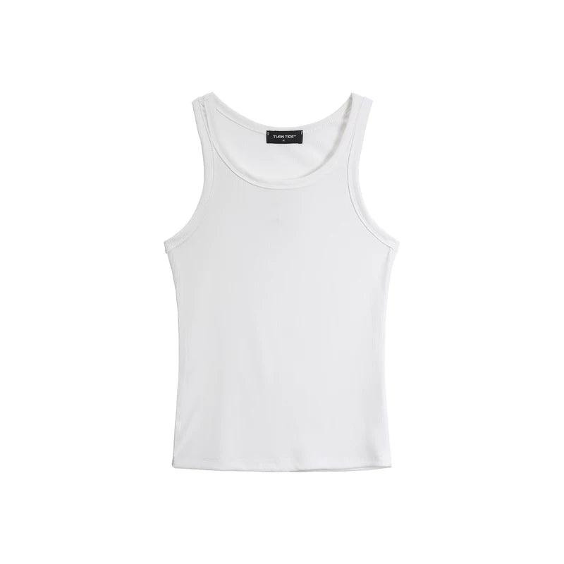 6028455161592,6028455161593,6028455161594, Ribbed Slim Fit Wide Shoulder Sports Vest