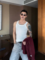 Ribbed Wide-Shoulder Slim Fit Vest 4
