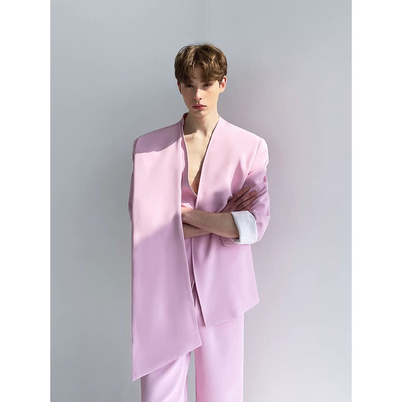 Ribbon Wrap Blazer and Wide Leg Pants 5