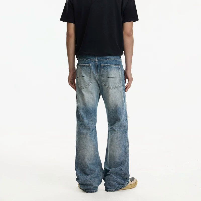 Ripped Straight Leg Loose Fit Jeans Pants 5