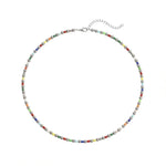 ,6169721651464, Round Beaded Layering Chain Necklace