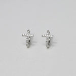 ,1627207:28330,5632066489995,5632066489995, S925 Sterling Silver Mini Cross Hoop Earrings