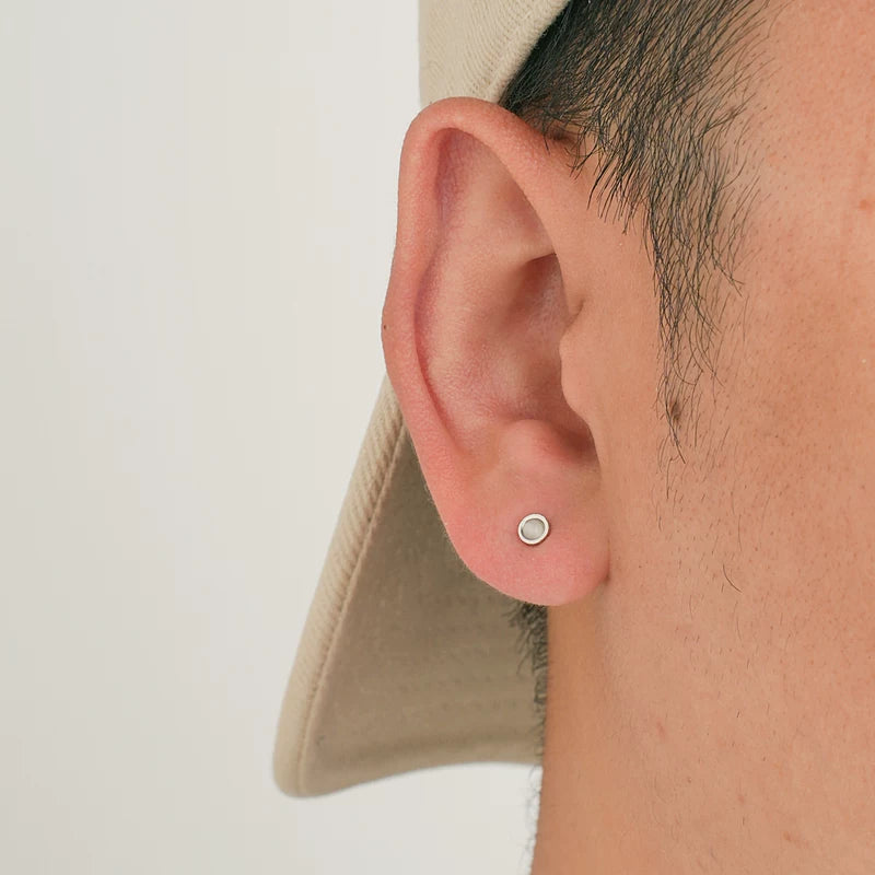 S925 Sterling Silver Small Round Stud Earrings 2