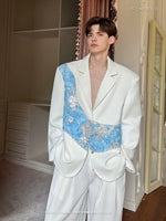 Sequined Casual Suit Jacket and Pants Set 2