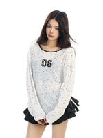 Sheer Polka Dot Long Sleeve Top 4