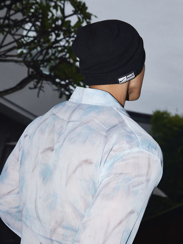 Sheer Tie-Waist Long Sleeve Vacation Shirt 5