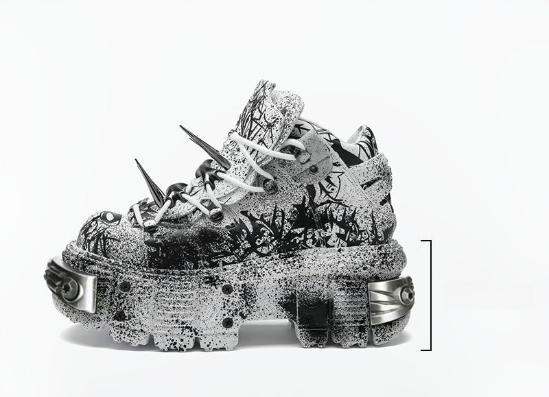 Punk Graffiti Plattform Punk Schuhe 