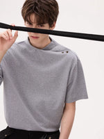 Short-Sleeve Crossover Neckline Pullover Shirt 3