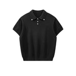 6033561601238,6033561601239,6033561601240,6033561601241,6033561601242, Short-Sleeve Knitted Polo Shirt Top