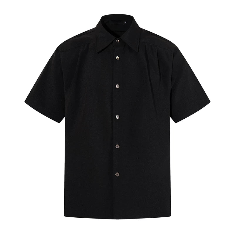 6202764438465,6202764438466,6202764438467,6202764438468, Short Sleeve Pleated Dress Shirt