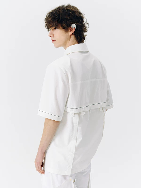 Short Sleeve Shirt with Shoulder Pads 4