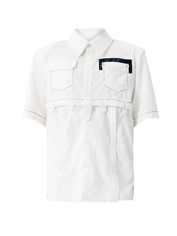 Short Sleeve Shirt with Shoulder Pads 5