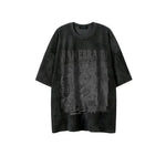 skull Print Suede T-shirt