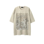 skull Print Suede T-shirt