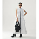 6038528860701,6038528860709,6038528860700,6038528860708, Sleeveless Zip Vest and Skirt Set