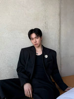 Slim Double-Breasted Business Suit Jacket 3