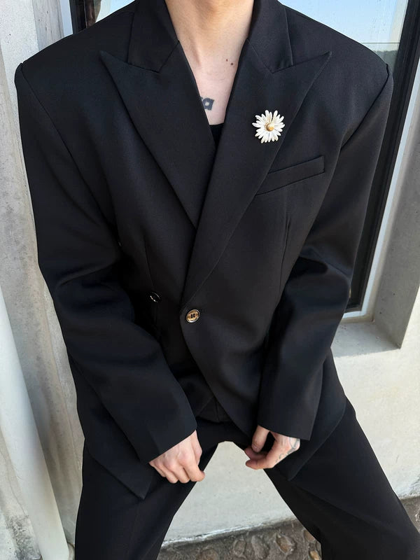 Slim Double-Breasted Business Suit Jacket 5