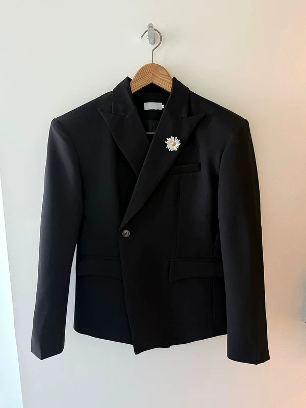 6034453545751,6034453545752,6034453545753, Slim Double-Breasted Business Suit Jacket