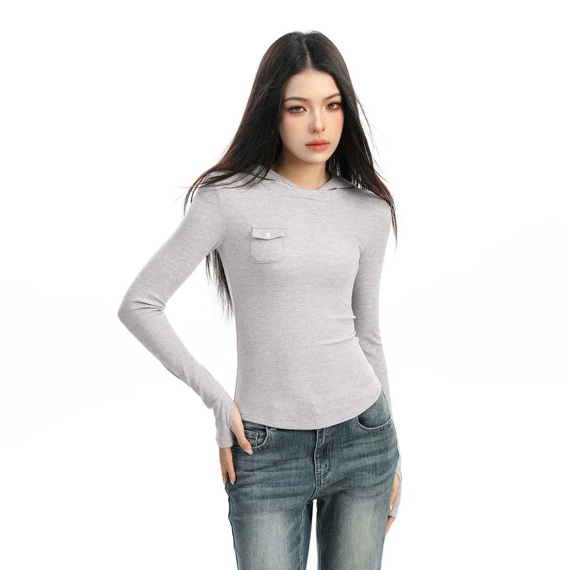 Slim Fit Hooded Long Sleeve Pullover 5