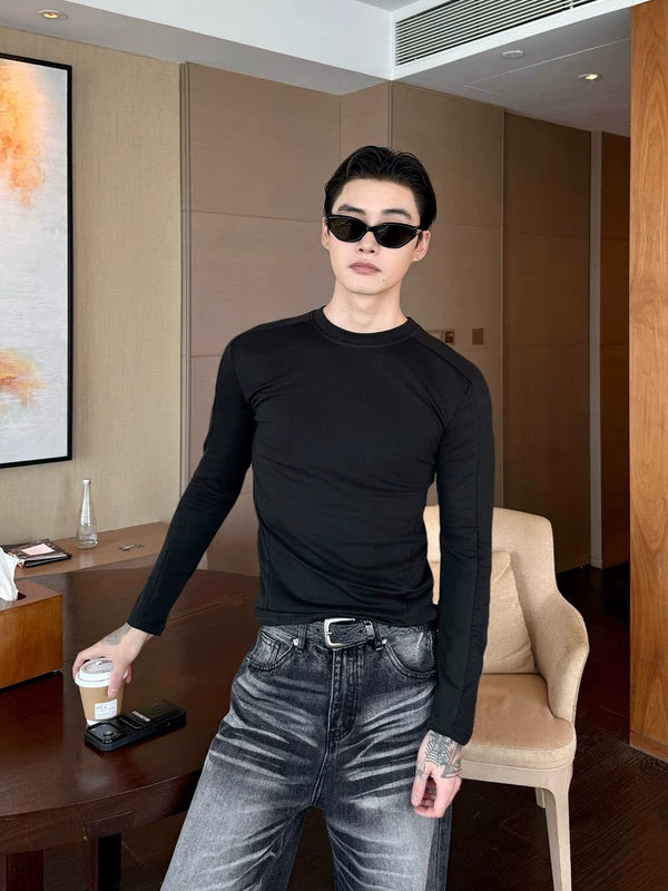 Slim Fit Lyocell Crew Neck Pullover 4