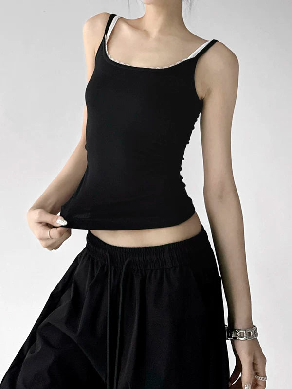 Slim Fit Scoop Neck Camisole Tank Top 2