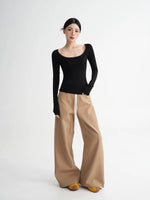 Slim Fit Scoop Neck Long Sleeve Top 5