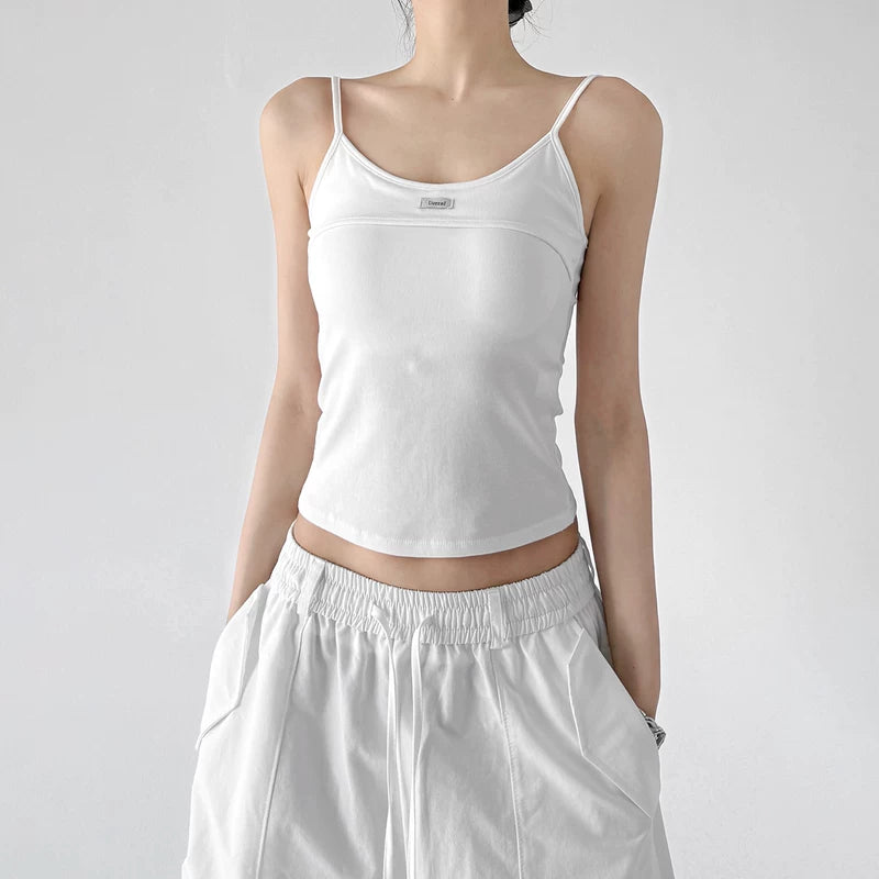 6208643567495, Slim Fit Square Neck Camisole Tank Top