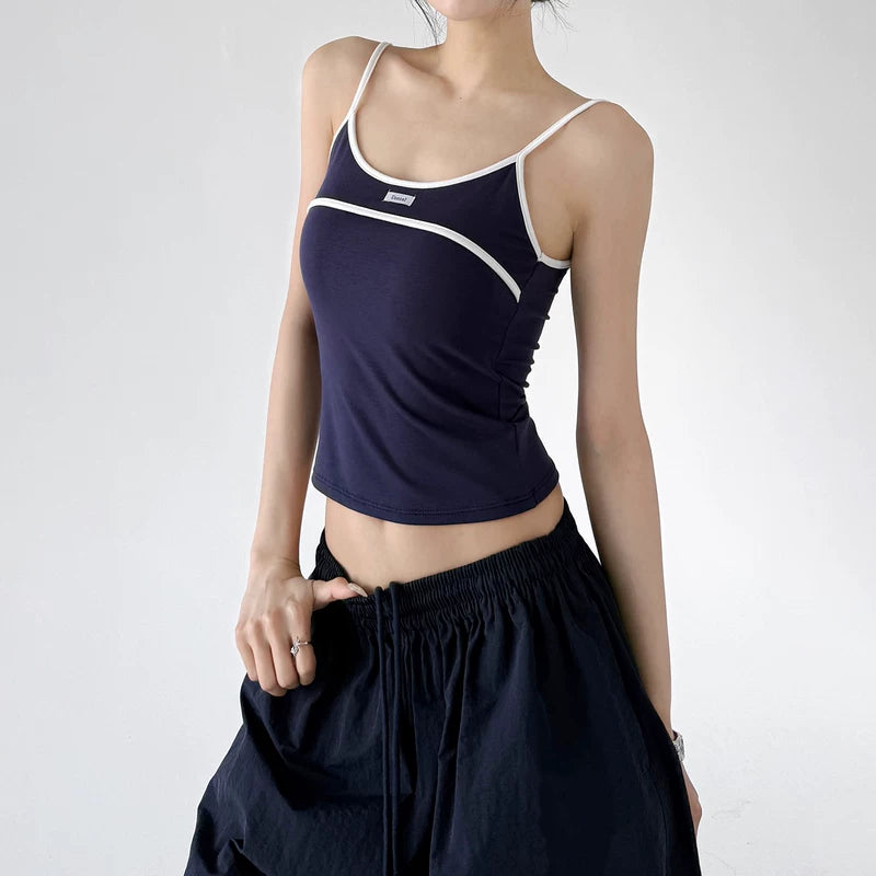 6208643567496, Slim Fit Square Neck Camisole Tank Top