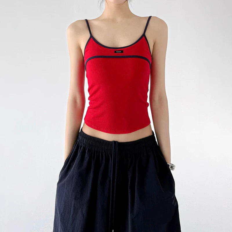 6208643567497, Slim Fit Square Neck Camisole Tank Top