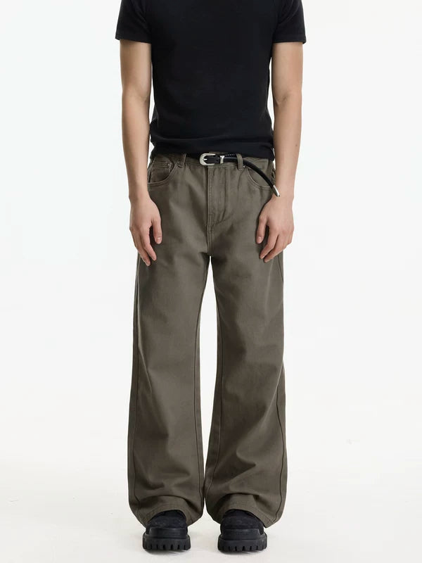 Slim Fit Straight Leg Flared Jeans Pants 2