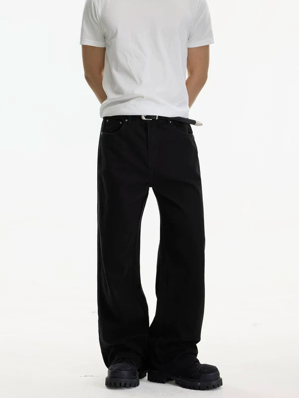 Slim Fit Straight Leg Flared Jeans Pants 4