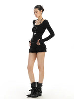 Slim Fit U-Neck Long Sleeve Shirt 4