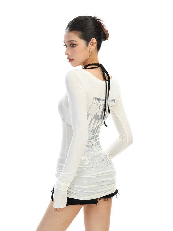 Slim Fit U-Neck Long Sleeve Shirt 5