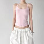6028953729502,6028953729503,6028953729504,6028953729505, Slim Square Neck Camisole Tank Top