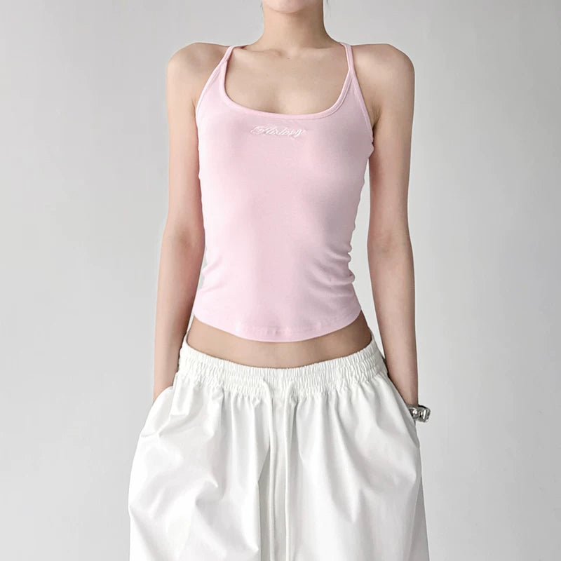 6028953729502,6028953729503,6028953729504,6028953729505, Slim Square Neck Camisole Tank Top