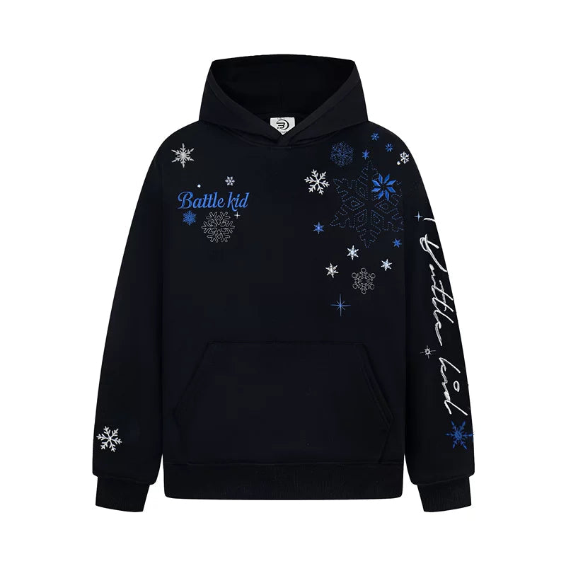 ,1627207:28341,5997171524318,1627207:28341,5997171524319,1627207:28341,5997171524317,5997171524318,5997171524319,5997171524317, Snowflake Embroidered Fleece Hoodie