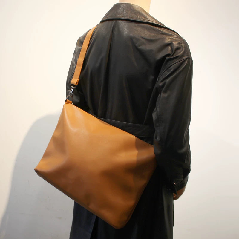 ,6014514260846, Soft Leather Crossbody Laptop Shoulder Bag