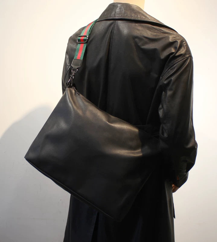 6014514260847, Soft Leather Crossbody Laptop Shoulder Bag