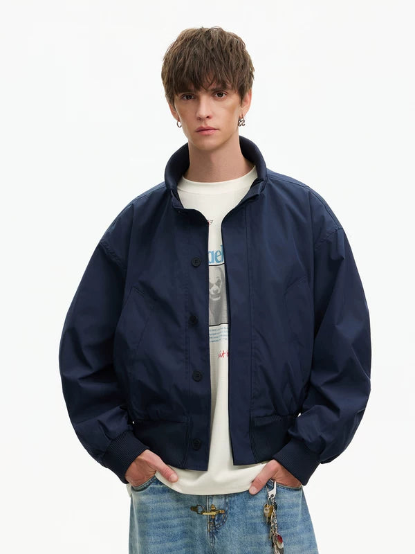 Stand Collar Bomber Workwear Jacket 4