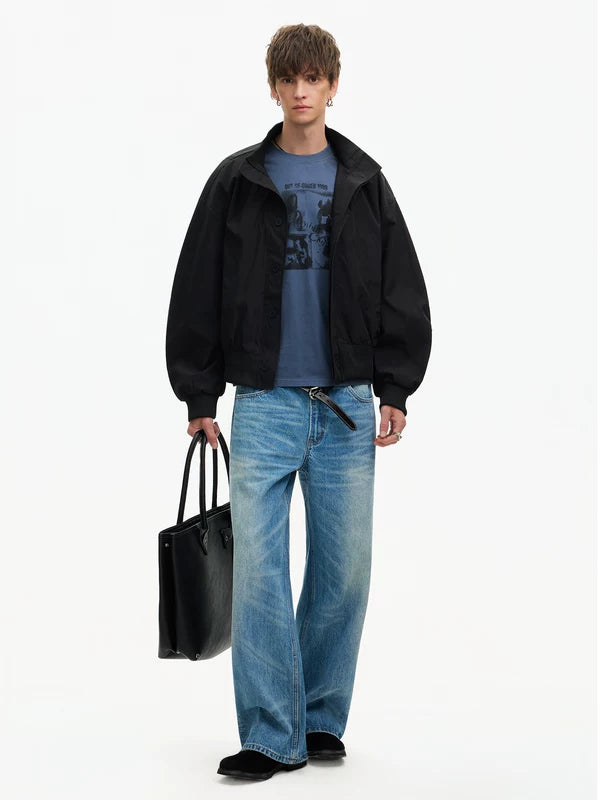 Stand Collar Bomber Workwear Jacket 5